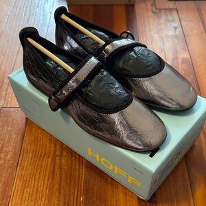 Hoff Silver Mary-Jane Scala Flat